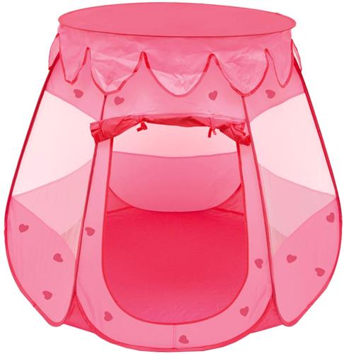 Goodivery® Roze pop-up speeltent met ballen voor kinderkamer en tuinplezier