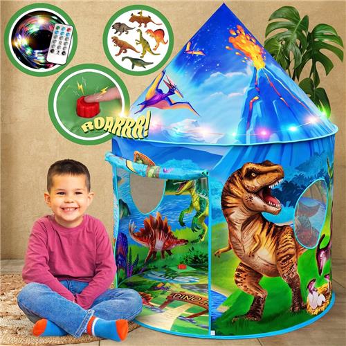Goodivery® Interactieve dinosaurus speeltent met geluiden en verlichting voor kinderen