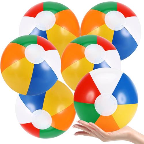 IMPERATORIS® Strandbal - Opblaasbare Bal - Voor Strand en Zwembad - Klassiek Design - Water Speelgoed voor Kinderen - 32 cm - Veelkleurig