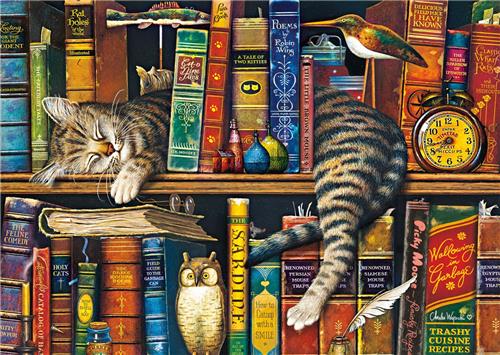 Schmidt puzzel Frederick the Literate - 1000 stukjes katten puzzel.