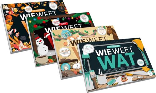 White Goblin Games - Wie Weet Wat - Pakket 3 - Standaard + Kerst + Huisdieren + Koffiepauze