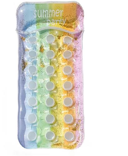 Goodivery® Opblaasbaar Luchtmatras met Hoofdsteun en Bekerhouder voor Zwembadplezier