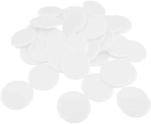 IMPERATORIS® Bingo Fiches - Telchips - Transparante Fiches voor Bingo en Tellen - Plastic Markeerfiches - Educatief Speelgoed - 19 mm - 100 Stuks - Wit