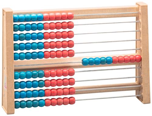 Unyqoos® Educatieve houten rekenschuiver voor spelenderwijs leren tellen tot 100