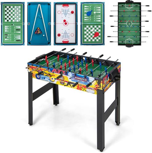 COSTWAY 12-in-1 speeltafel, tafelspel met tafelvoetbal, airhockey, biljart, tafeltennis, schaakje, bowling, shuffleboard, combitafel, activiteitstafel voor thuis, kantoor, bar