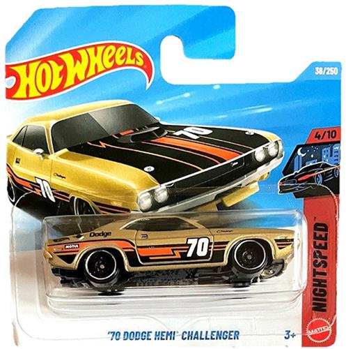HOT WHEELS '70 DODGE HEMI CHALLENGER GOLD 4/10 NIGHT SPEED SHORT CARD 2026