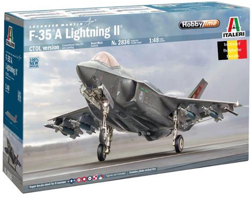 Italeri Modelbouwpakket Vliegtuigen - 2836 F-35A Lightning II - Beast Mode met Belgische Decals - Amerikaanse Straaljager Plastic - 1:48 - Modelbouw