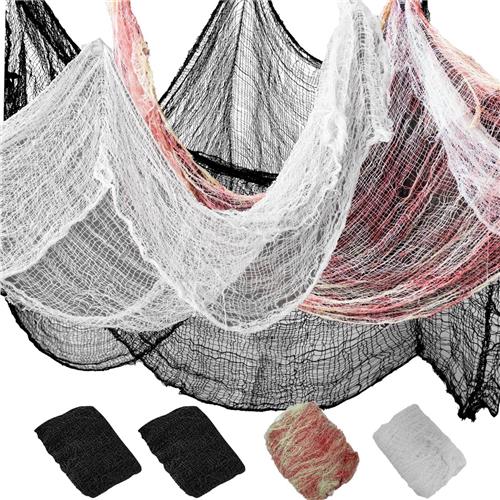 Unyqoos® Set van vier griezelige Halloween doeken voor veelzijdige decoratie