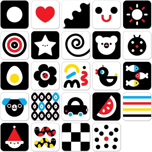 Banana Panda Hoog contrast Zwart Wit babykaarten 0m+ 3m+