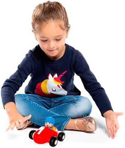 Raceauto Pocoyó Bandai Blauw Rood (12 cm)