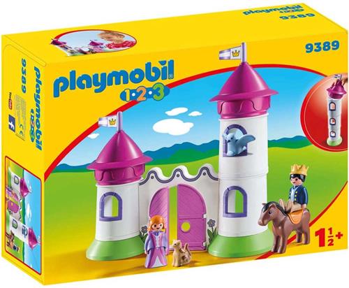 PLAYMOBIL 1.2.3 Kasteelpoort met koningskoppel - 9389