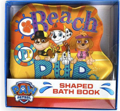 Paw Patrol baby badboek - babyboekje - pastic - boek voor in bad - shaped bathbook beach - badboekje - kraamcadeau