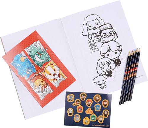 Harry Potter - Stationery set om in te kleuren/kleurboeken, stickers + kleurpotloden