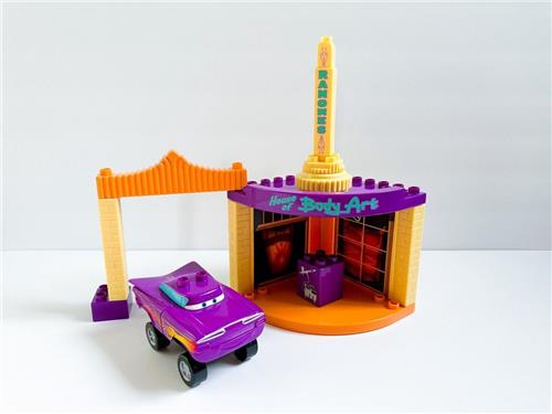 MEGA BLOKS PIXAR Cars Ramones Paint Shop 18 pcs House of Body Art - Vintage