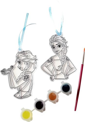 Zonnevanger knutselset - Disney Frozen raamhangers - 2stuks - met verf en kwast - knutselen - verven - creatief