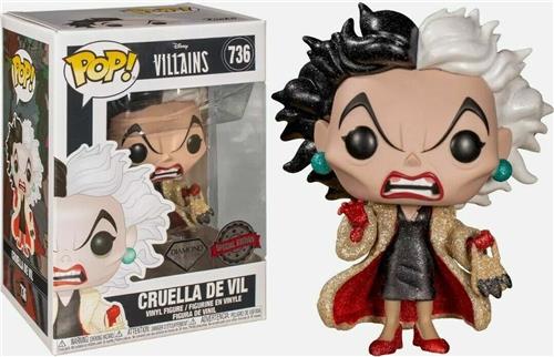 Funko POP Disney Villains 736 Cruella De Vil Diamond Glitter , Special edition, Vaulted