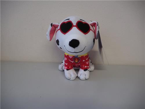 Paw Patrol Valentijn knuffel 18cm- Marshall met zonnebril