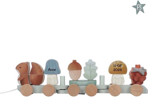 Little Dutch Blokkentrein Eekhoorn - Forest Friends FSC ( met naam )