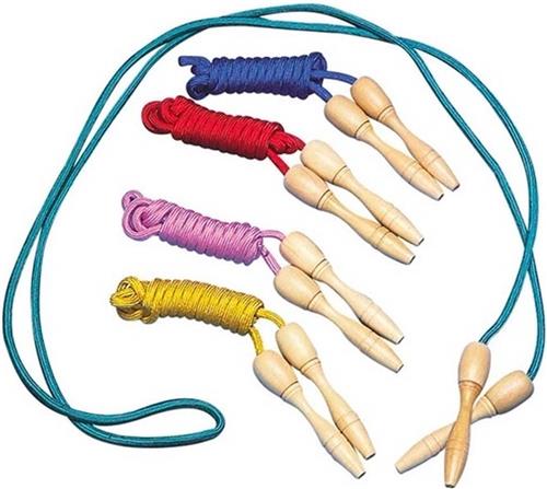 Goki Springtouw met gelakte houten schroefgreep.