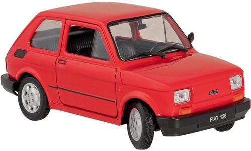 Goki speelgoedauto Fiat 126 schaalmodel 1:24 multicolor.