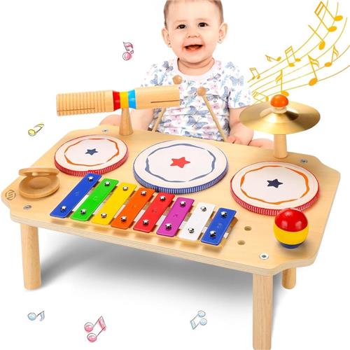 Equivera Kinder Drumstel - Drumstel voor Kinderen - Muziekinstrumenten - Kinderspeelgoed - Speelgoed Drumstel - Kinder Trommel - Kinder Drumstel Speelgoed - Kinderdrumstel - Peuter Drumstel - Cadeautip voor uw kind!