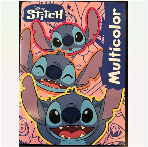 Multicolor Disney Stitch Kleurboek - Speelse Kleurplaten met Stitch - 32 Pagina's - Geschikt voor Kleurpotloden en Wasco