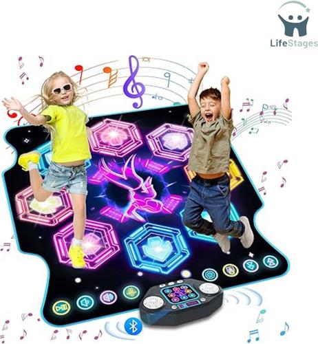 LifeStages - Dansmat - Dansmat Voor Meisjes - Speelgoed Voor Kinderen - Verjaardagscadeau - Muziekmat Met Bluetooth
