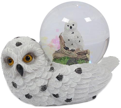 PIA Soft Toys - Sneeuwuil liggend waterbal - 45 mm