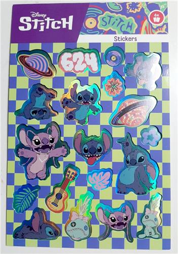 Disney Lilo&Stitch stickerblok - 6 vellen stickers - Stitch universum planeten - heelal stickerboek