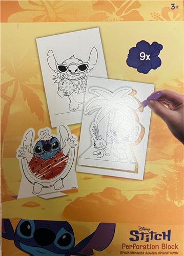 Prikblok Disney Lilo & Stitch - 9 kleurplaten om uit te prikken - met prikmat en prikpen
