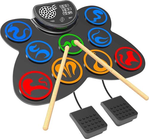 Equivera Kinder Drumstel - Drumstel voor Kinderen - Muziekinstrumenten - Kinderspeelgoed - Speelgoed Drumstel - Kinder Trommel - Kinder Drumstel Speelgoed - Kinderdrumstel - Peuter Drumstel - Cadeautip voor uw kind!