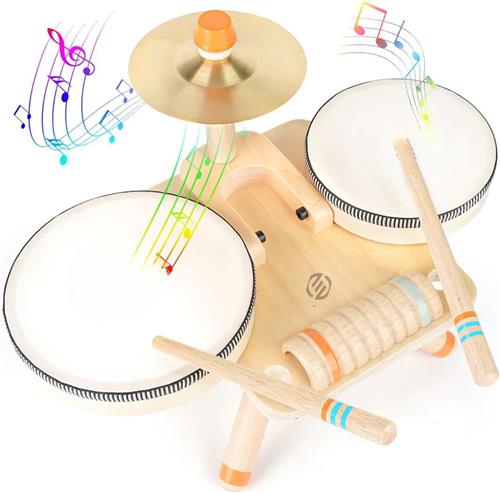 Equivera Kinder Drumstel - Drumstel voor Kinderen - Muziekinstrumenten - Kinderspeelgoed - Speelgoed Drumstel - Kinder Trommel - Kinder Drumstel Speelgoed - Kinderdrumstel - Peuter Drumstel - Cadeautip voor uw kind!