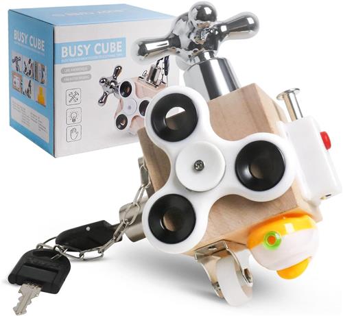 BOTC Activiteiten kubus - Montessori leerspeelgoed - Houten educatief speelgoed -Zintuiglijk speelgoed voor peuters van 3-10 jaar