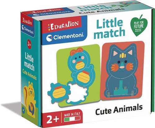 Clementoni Little Match Schattige Dieren - Kinderpuzzel