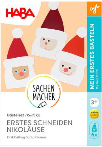 Haba knutselpakketje eerste knippen kerstmannen - 3+