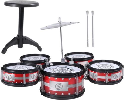 Equivera Kinder Drumstel - Drumstel voor Kinderen - Muziekinstrumenten - Kinderspeelgoed - Speelgoed Drumstel - Kinder Trommel - Kinder Drumstel Speelgoed - Kinderdrumstel - Peuter Drumstel - Cadeautip voor uw kind!