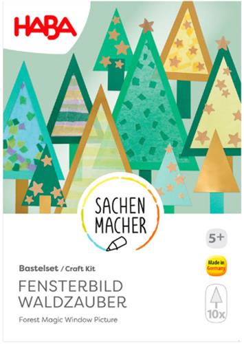 Haba knutselpakket raamdecoratie kerstbomen - 5+