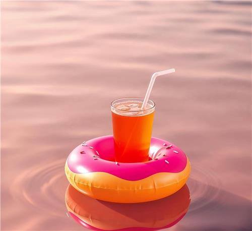 6x bekerhouder mix opblaasbare luchtbed zwemring zwemring voor zwembad, water, cocktailhouder, bierhouder, mok, blikjeshouder, mokhouder bier