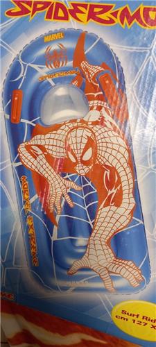 Spiderman opblaasbare surfboard - luchtbed - 127 x 64 cm