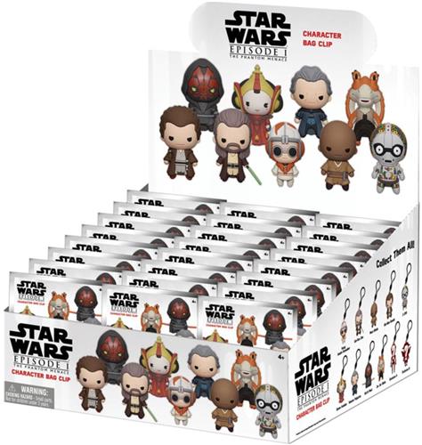 Star Wars 3D PVC Bag Clips The Phantom Menace Display (24)