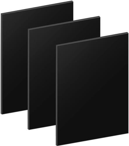 Thelau - Acrylglas platen zwart 30 x 20 cm 3 mm - Set van 3 platen voor modelbouw en knutselen