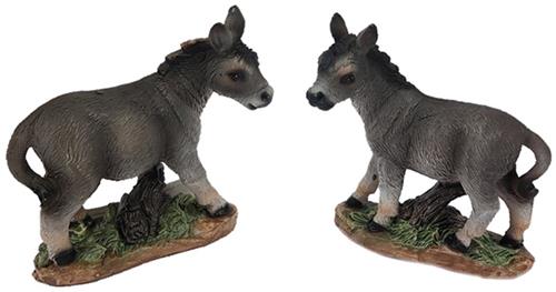 PIA Soft Toys - Set van 2 Ezel Speelfiguren - 2 ass. - 6.5 cm