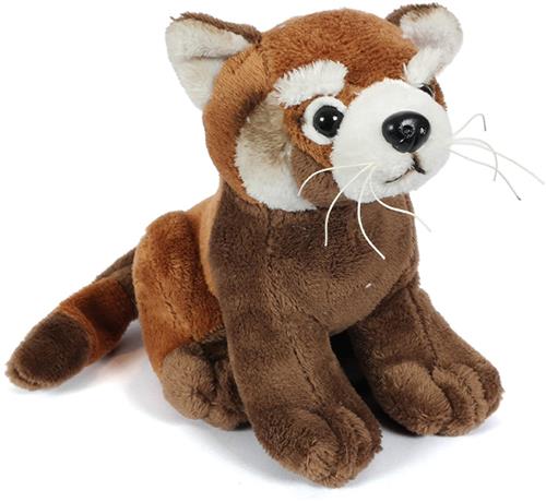 PIA Soft Toys - Pluche Panda Knuffel - Rood - Soft Pluche - 13 cm