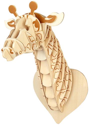 PIA Soft Toys - 3D Hout Puzzel - Giraf Hoofd