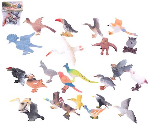 PIA Soft Toys - Vogels Speelfiguren in Zak - 8 Stuks - 510 cm