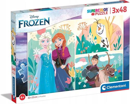 Clementoni Frozen 2 puzzelset 3x48 stukjes - Superkleuren