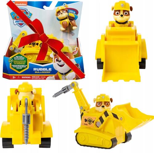 Paw Patrol Rubble Bulldozer-voertuig met figuur - Duurzaam speelgoed