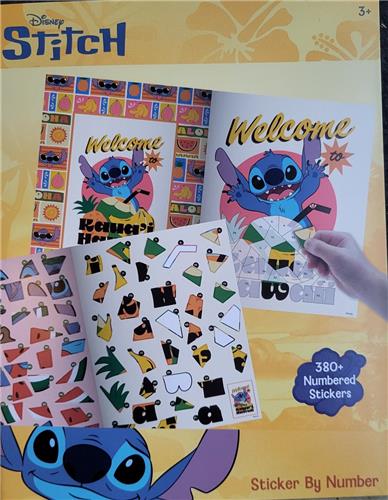 Stitch stickers op nummer - stitch stickerboek - 380 stickers - Sticker by number