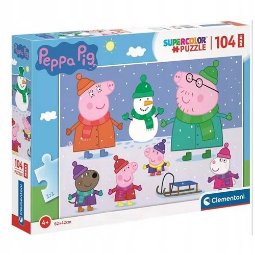 Clementoni Peppa Pig Maxipuzzel - 104 stukjes, superkleuren