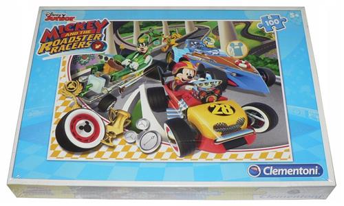 Clementoni Puzzel 100 Stuks - Muis Mickey & Race Auto's